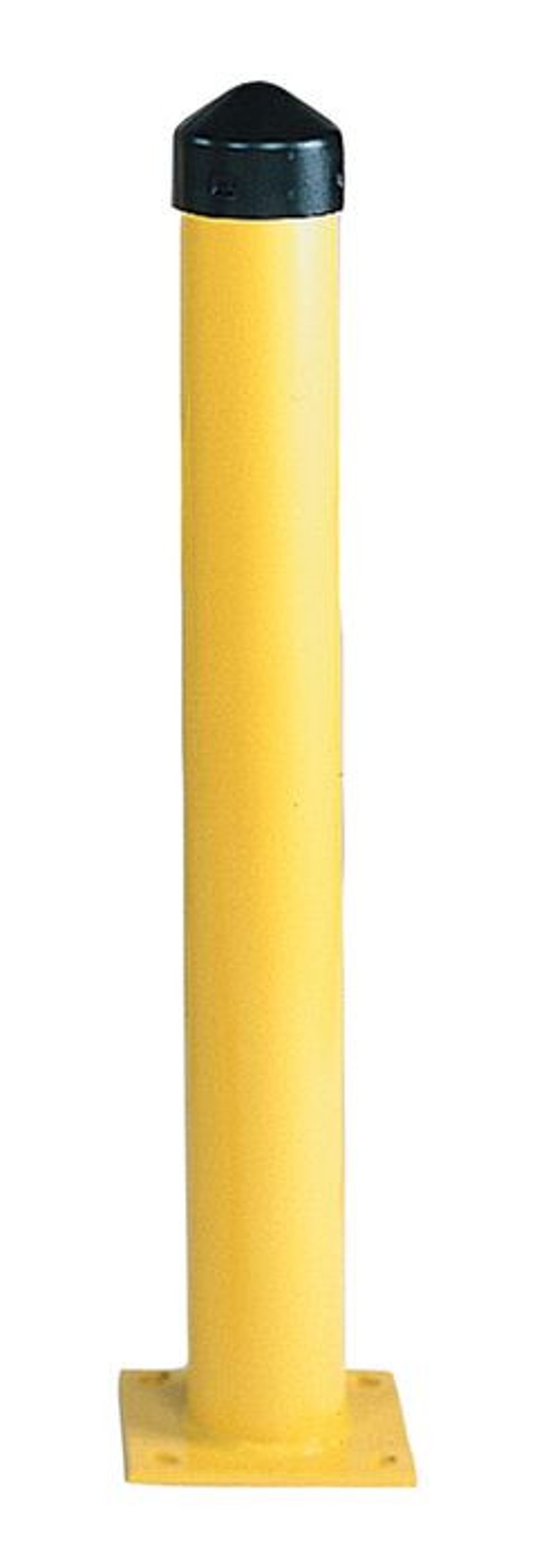 6" x 42" Yellow Bollard Post | Round, 1/4" Steel, | 1764 | Checkers-Safety