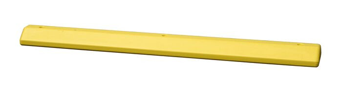 8"W x 72"L x 4"H, Plastic Protective Parking Stop, Anchor Kit with 3 spikes, Yellow - 1790Y