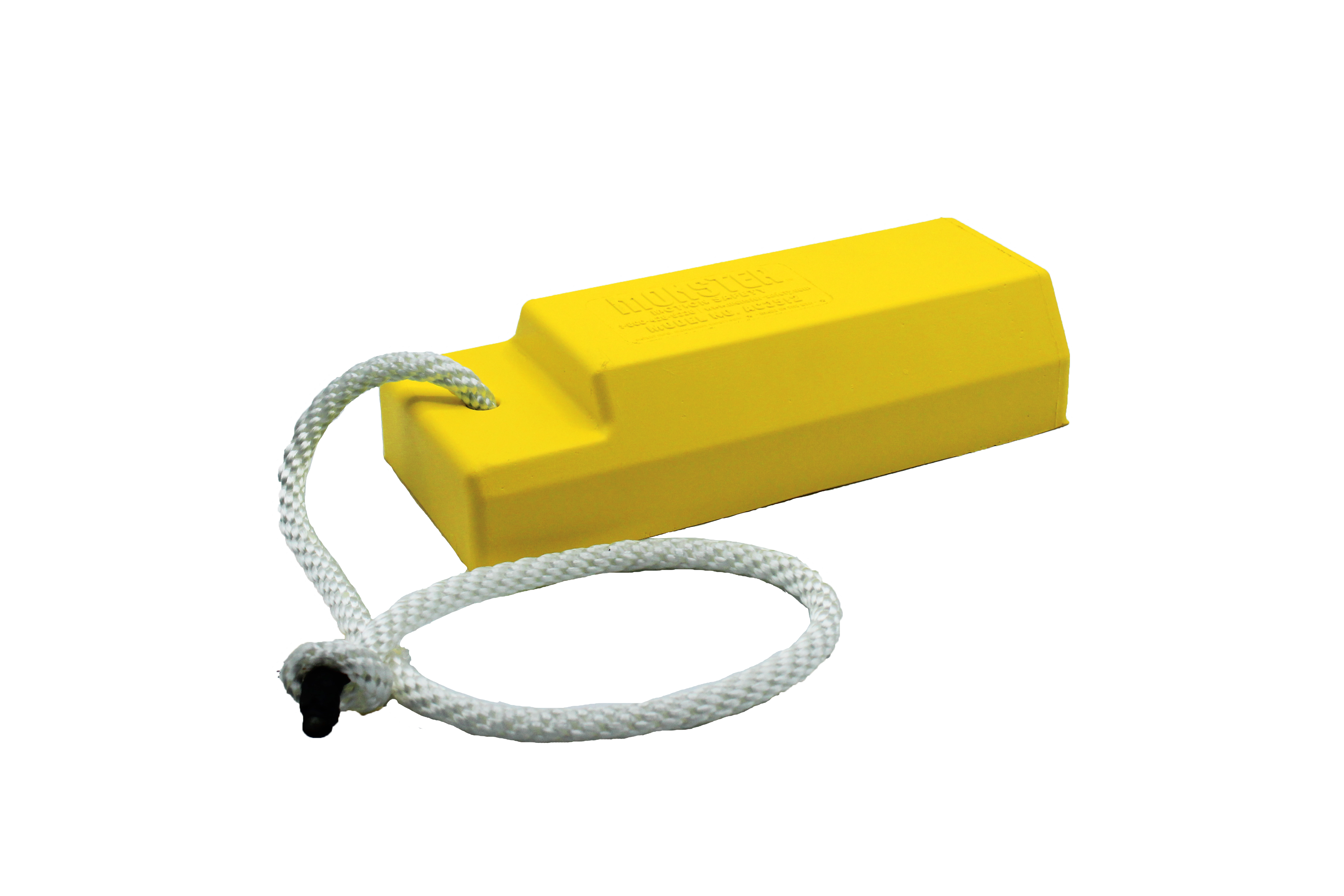 15" Aviation Wheel Chock for Small to Mid-Sized Aircraft with Rope Lanyard & Rubber Pad - AC3515-RP-S