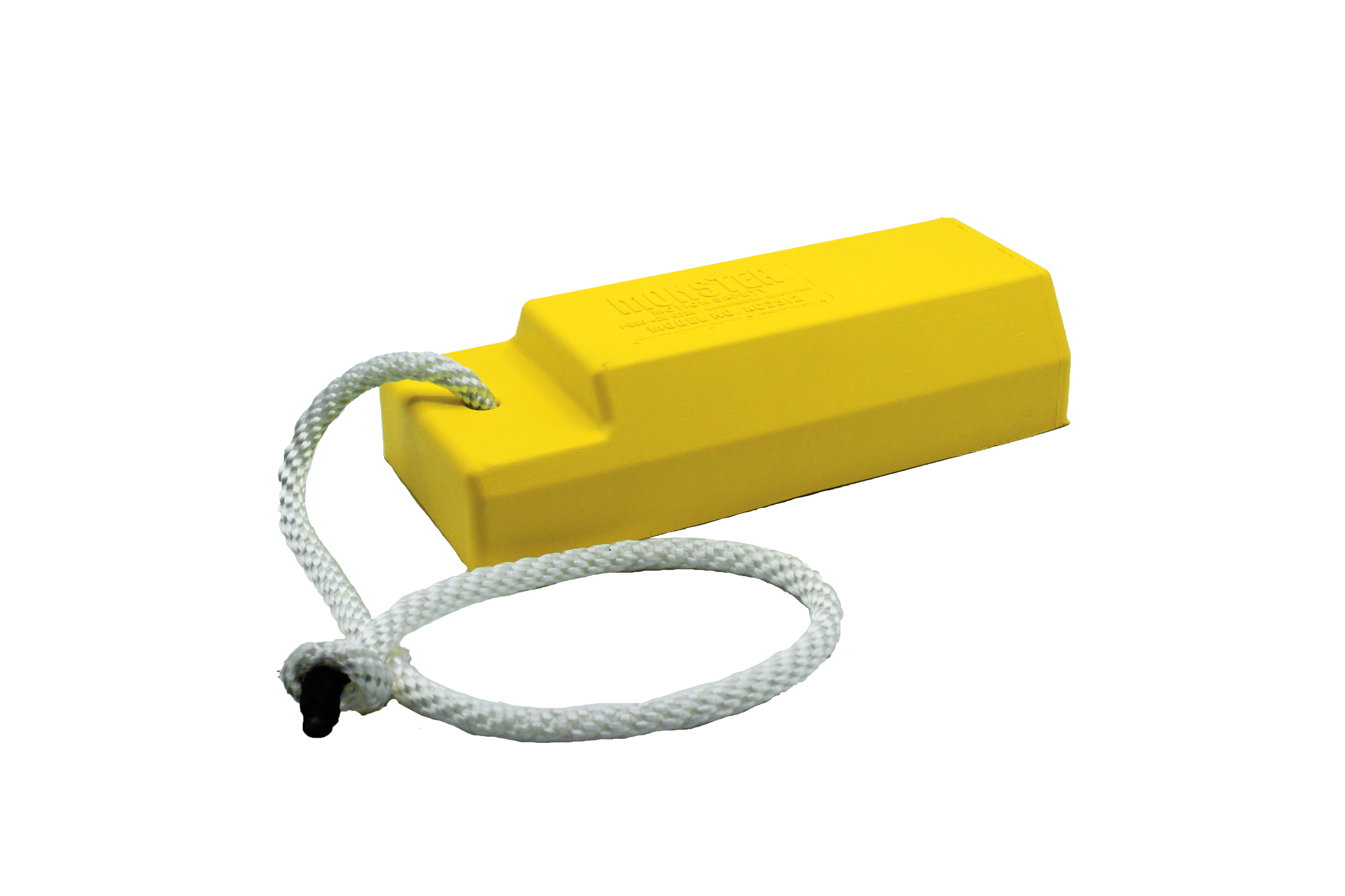 18" Aviation Wheel Chock for Small to Mid-Sized Aircraft with Rope Lanyard & Rubber Pad - AC3518-RP-S