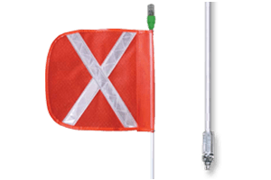 Made To Order Warning Whips with RCA Plug, All-Purpose Lighted Warning Whip&trade;