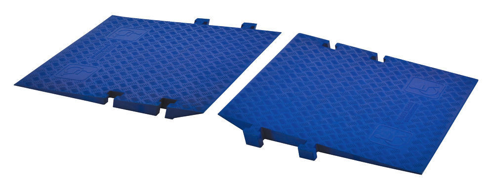 ADA Ramp Attachment Pair for CP1X225 1-Channel  Linebacker® Cable Protector - CPRP-1X225-BLU