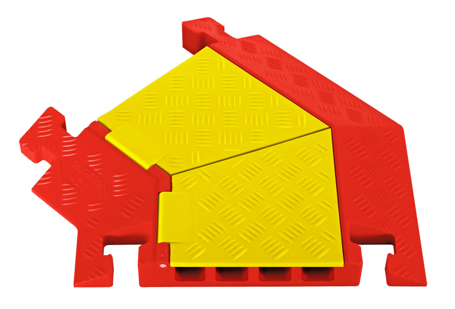 45 Degree Left Turn for CP4X125-Y/O, 4-Channel Linebacker® Cable Protector - CPT4X125-L-Y/O