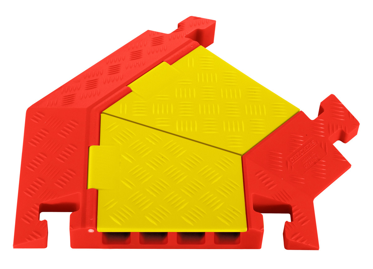 45 Degree Right Turn for CP4X125-Y/O, 4-Channel Cable Protector Linebacker® - CPT4X125-R-Y/O
