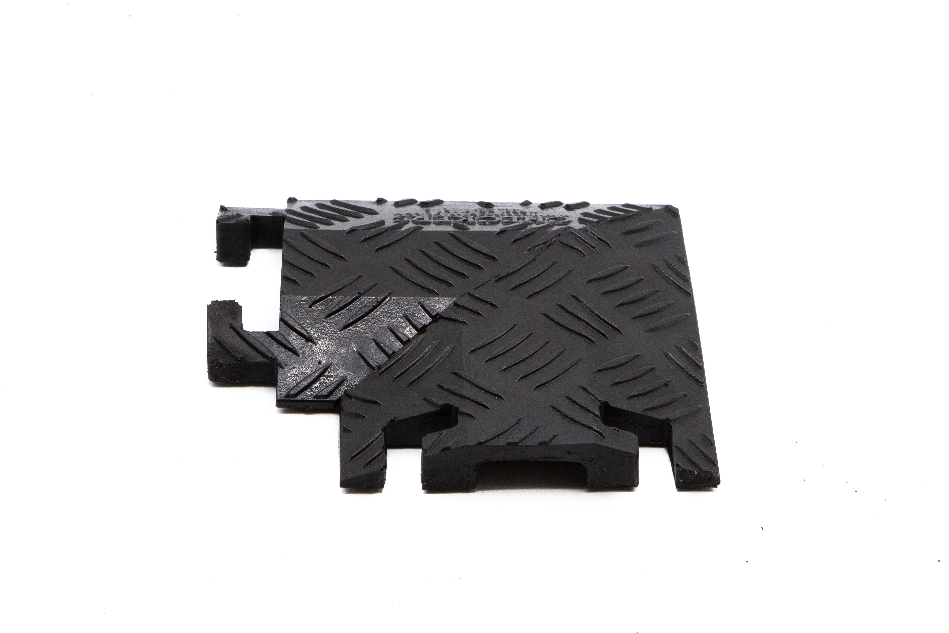 90 Degree Left Turn for FL1X1.5, 1-Channel Fastlane&reg; Drop-Over Cable Protector, Black - FL90LT1X1.5-B