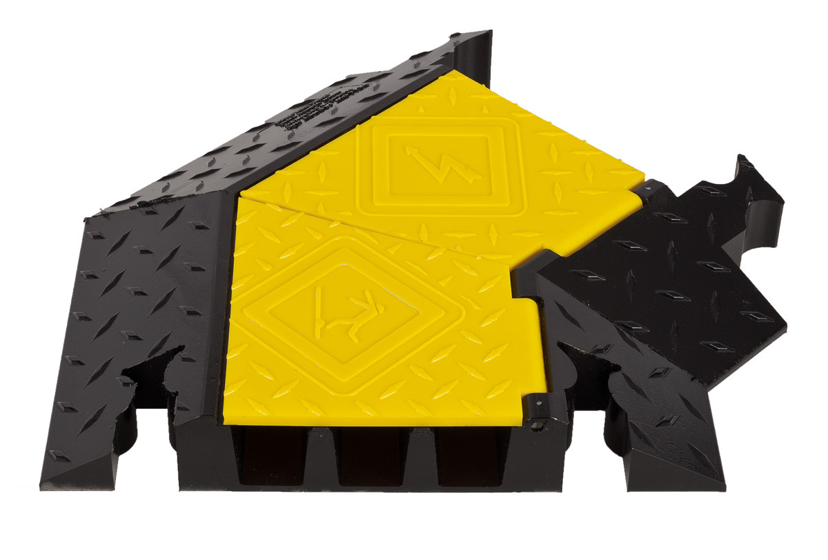 Right Turn for YJ3-225-Y/B 3-Channel Yellow Jacket® Cable Protector - YJ3TR-225-Y/B