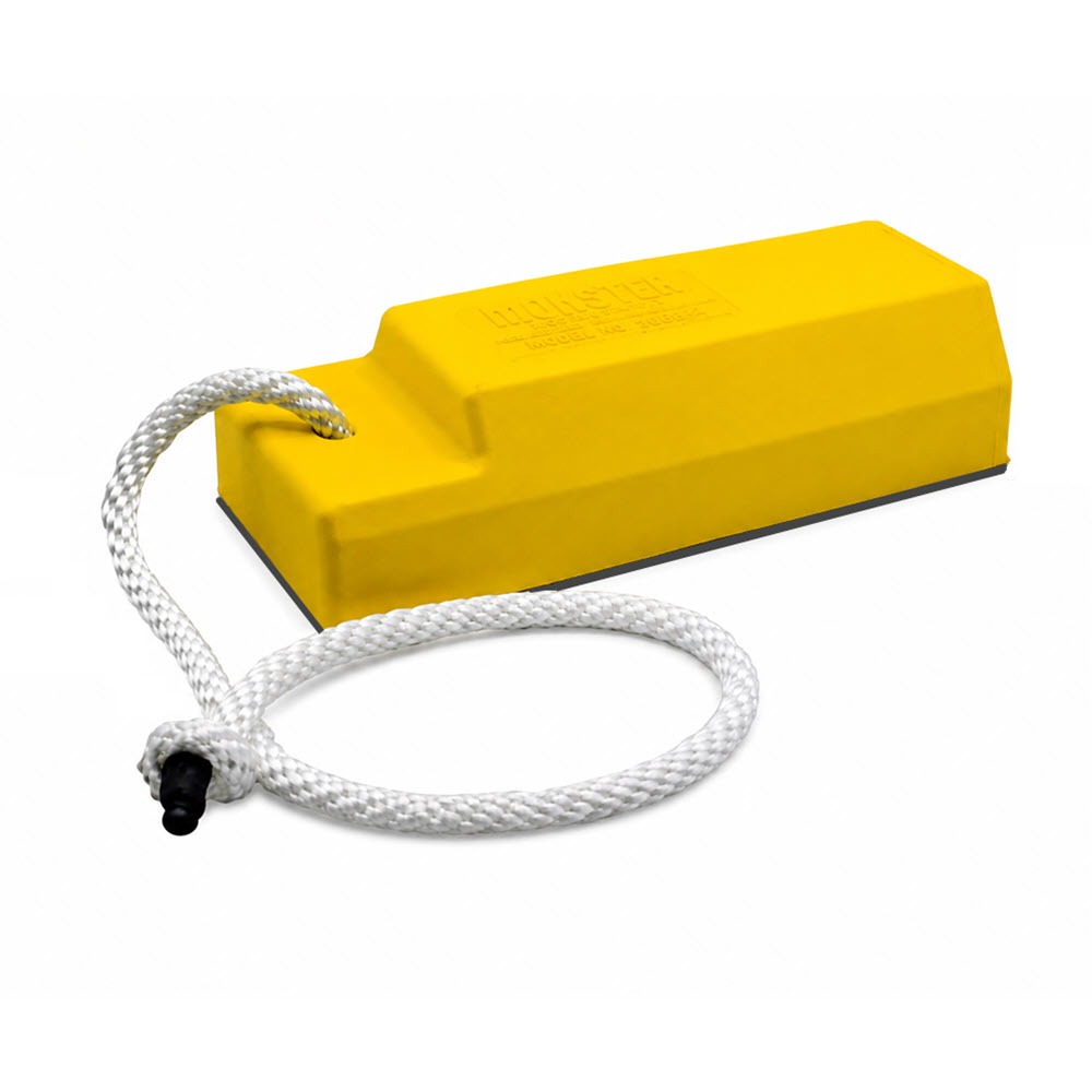 15" Aviation Wheel Chock for Small to Mid-Sized Aircraft with Rope Lanyard & Rubber Pad - Checkers AC3515-RP-S
