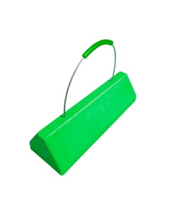 24" Single SafeRay™ Hi Viz Commercial Aircraft Chock for Narrow and Wide Body Aircraft with Cable Handle and Urethane Grip, Green - CAC24 24" Single SafeRay™ Hi Viz Commercial Aircraft Chock for Narrow and Wide Body Aircraft with Cable Handle and Urethane Grip, Green - CAC24