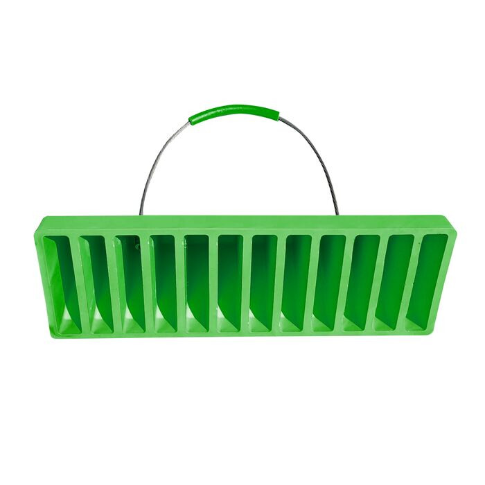 茶 nackyS 24” Single Commercial Aircraft Chock | Hi-Viz Green | Cable Handle