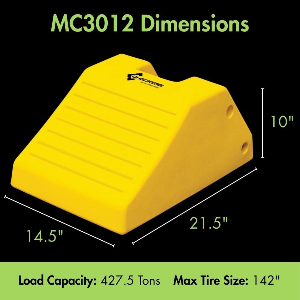 Heavy-Duty Chocks | 95-142 in. Tires | MC3012 | Checkers-Safety