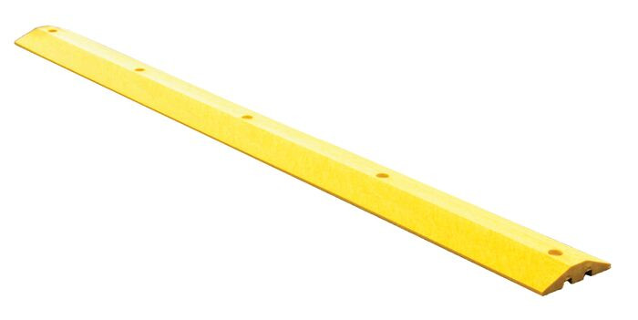 9' Yellow Speed Bump Deluxe with Steel Spike Hardware, Plastic