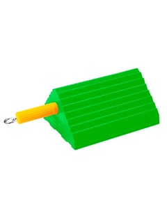 General Purpose Single Wheel Chock, SafeRay™ Hi-Viz Green Urethane, for Vehicles up to 60,000 Lbs. - UC1400-6-FLG General Purpose Single Wheel Chock, SafeRay™ Hi-Viz Green Urethane, for Vehicles up to 60,000 Lbs. - UC1400-6-FLG